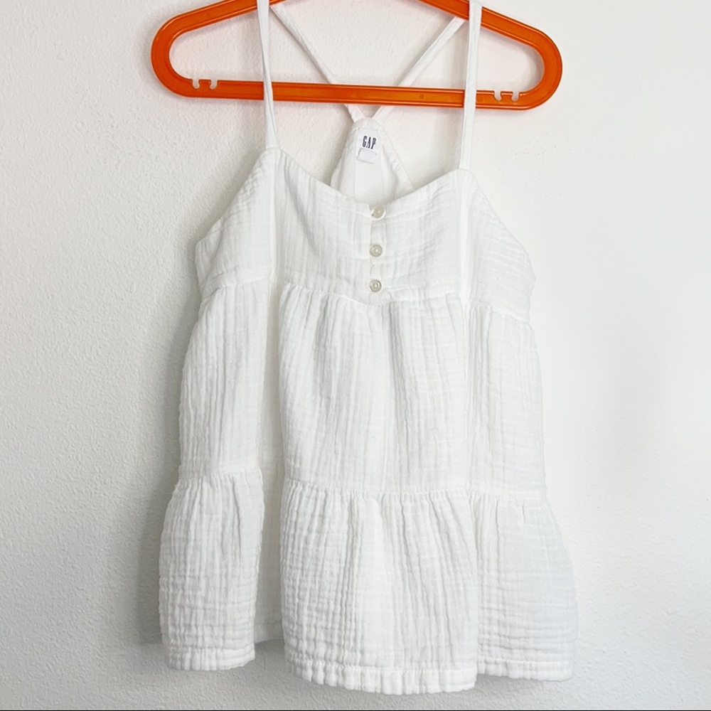 Gap Cotton peplum tank top XL